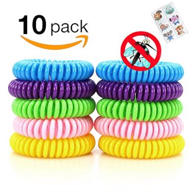 Braccialetti repellenti per zanzare (confezione da 10)