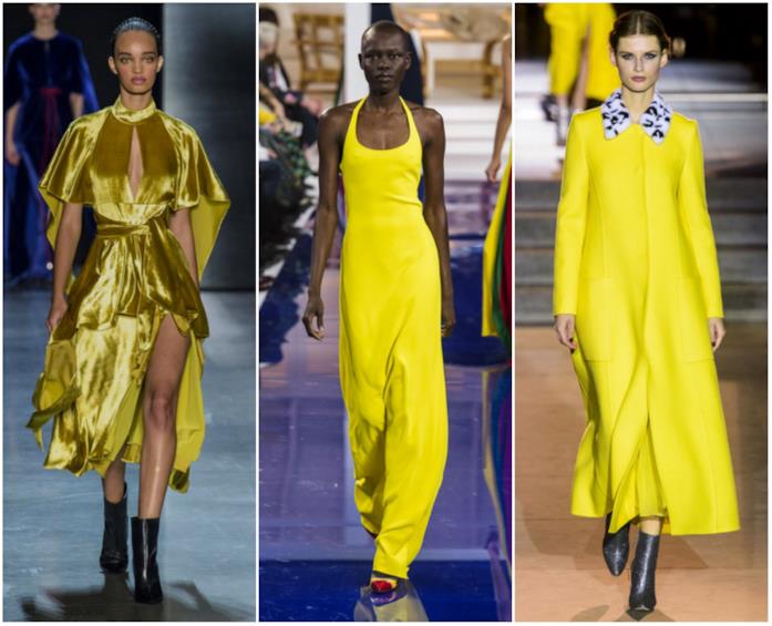 New York Fashion Week - giallo Tre capi gialli Prabal Gurung, Ralph Lauren, Carolina Herrera alla NYFW 2018