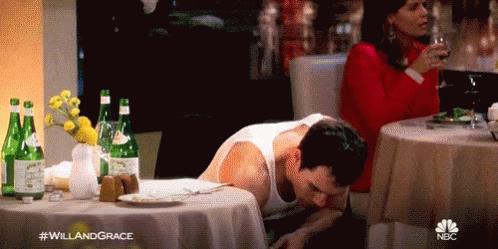 Will preda del sudore in Will & Grace Eric McCormack in Will & Grace