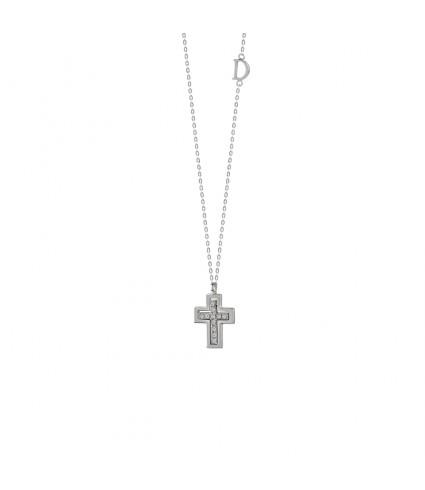 Collana Damiani con croce da regalare a Natale Collana Damiani con croce per regali di Natale