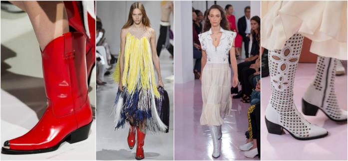 I camperos proposti da Calvin Klein e Chloé Gli stivali texani protagonisti della Paris Fashion Week P/E 2018