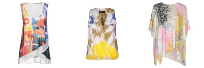 Magliette e top con la stampa foulard di tendenza per l'estate 2018 Stampa foulard per l'estate 2018 su t-shirt e top di tendenza
