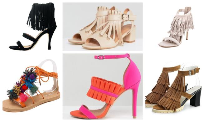 Scarpe con le frange di moda P/E 2018 Con le frange, le scarpe colorate per l'estate 2018
