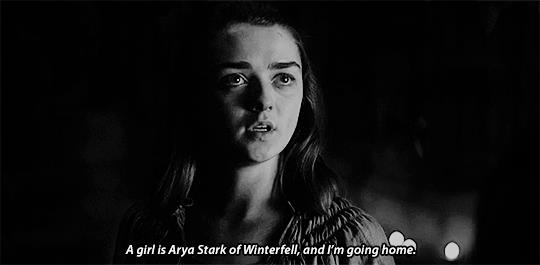 Arya Stark Arya dice che torna a casa