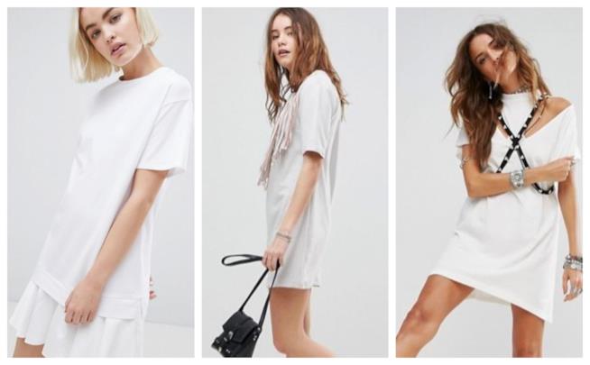 Vestiti t-shirt bianco di moda per l'estate 2018 Bianchi, i vestiti t-shirt di tendenza per l'estate 2018
