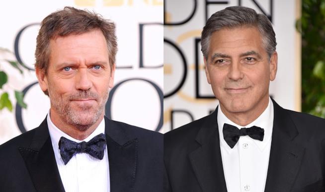 Hugh Laurie e George Clooney Gli attori Hugh Laurie e George Clooney