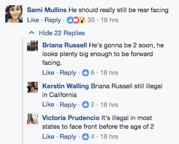 Kim Kardashian e la polemica sul seggiolino di Saint Alcune opinioni espresse su Facebook