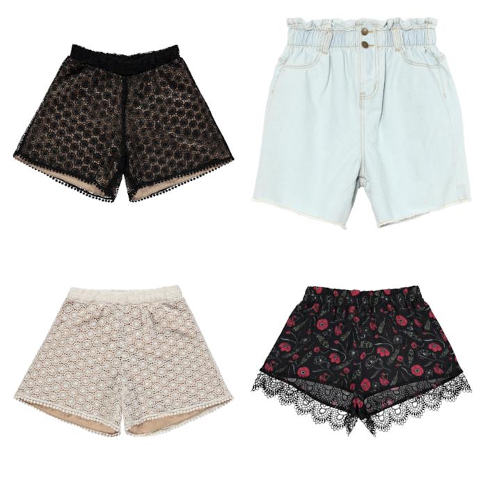 Shorts crochet e in denim della linea Tezenis Loves Festivals Crochet, pizzo e a fantasia, gli shorts di tendenza per l'estate 2018