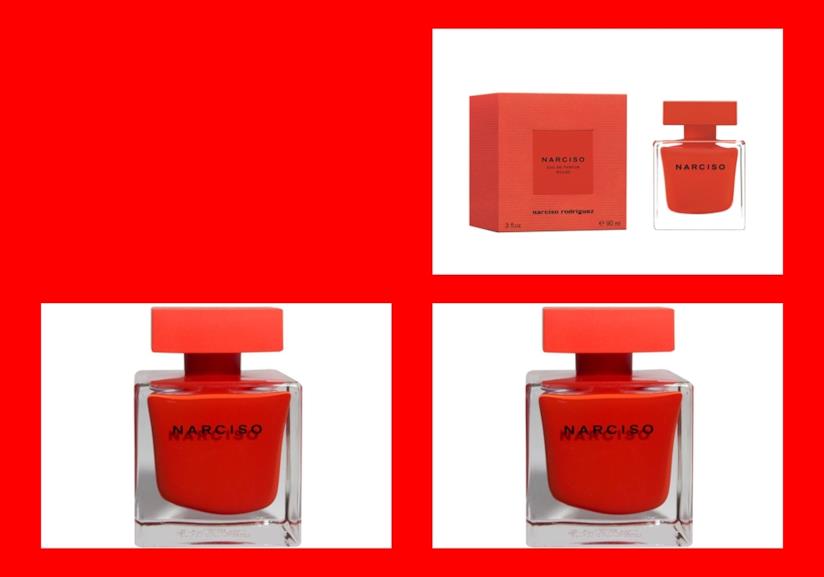 Il nuovo Narciso Eau de Parfum Rouge La confezione da 30, 50, 90 ml del nuovo Narciso Eau de Parfum Rouge di Narciso Rodriguez