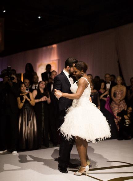 Ballo matrimonio Serena Williams e Alexis Un momento del ballo tra Serena Williams e Alexis