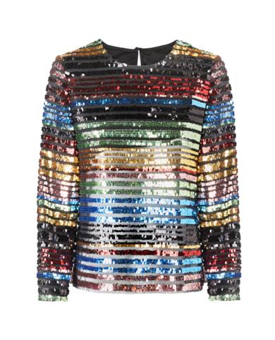 Pullover con le paillettes multicolore