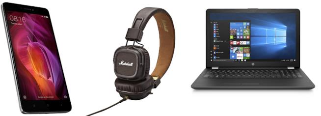 Oggetti in offerta per il Black Friday Cuffie, Smartphone e laptop in offerta per il Black Friday