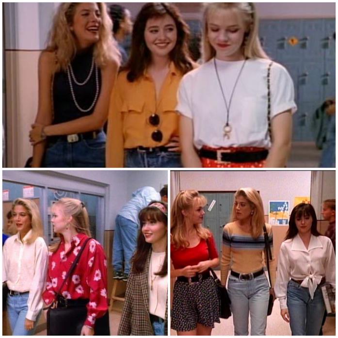 Le camicie, eleganti ma adatte a un look in stile Beverly Hills 90210 Donna, Brenda e Kelly in Beverly Hills 90210