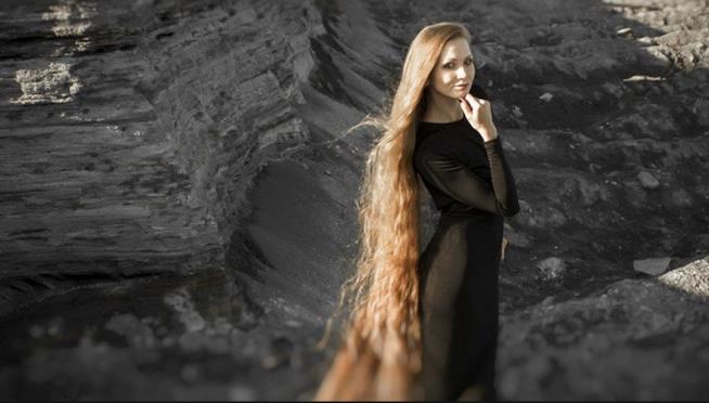 Daria Gubanova ha i capelli più belli del mondo Daria Gubanova in primo piano