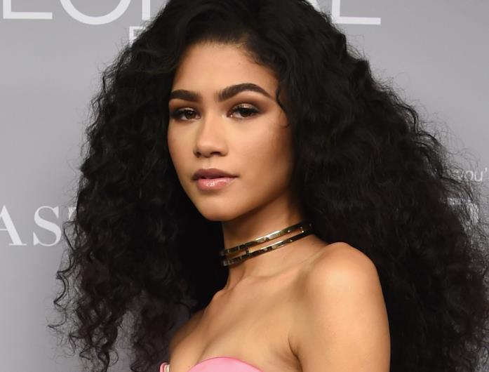 Zendaya L'attrice Zendaya con capelli lunghi e ricci
