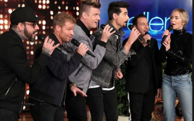 Il duetto Blunt-Backstreet Boys Un momento dell'esibizione Blunt-Backstreet Boys