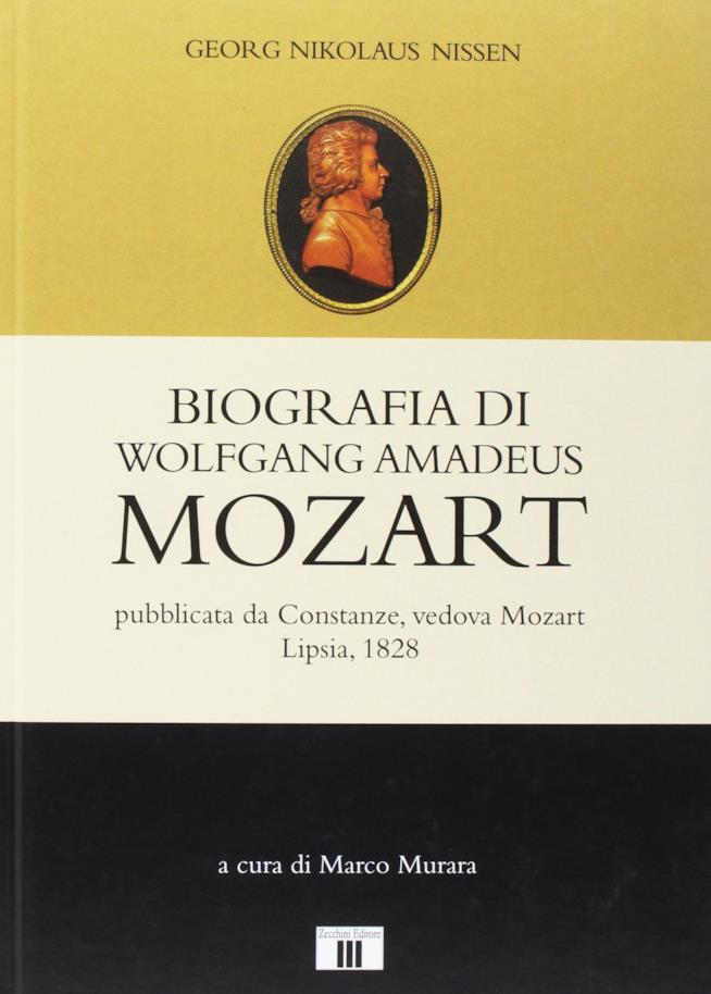 La biografia di Mozart di Georg Nikolaus Nissen Copertina del libro su Mozart