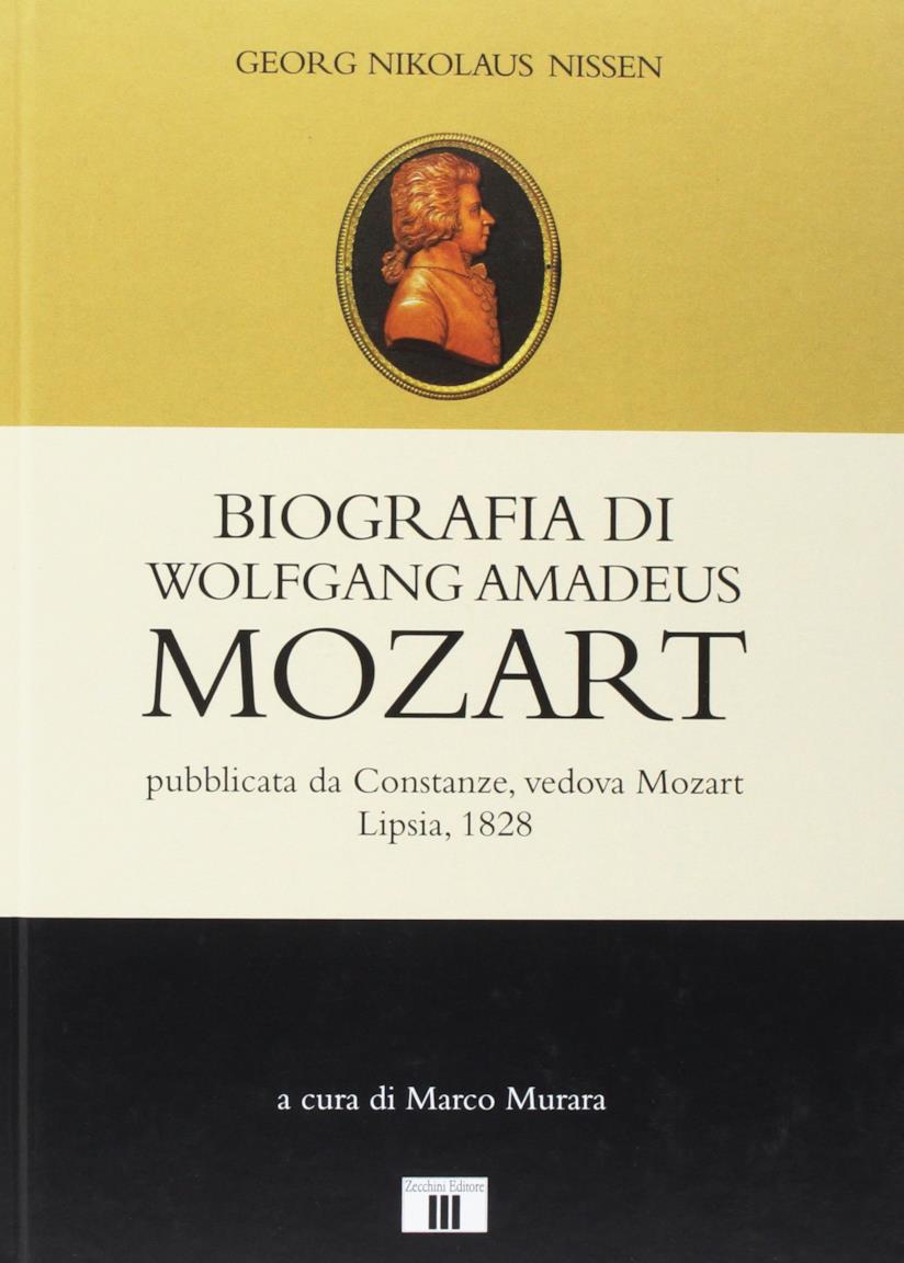La biografia di Mozart di Georg Nikolaus Nissen Copertina del libro su Mozart