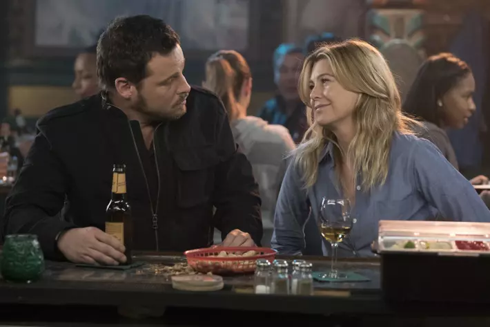 Alex e Meredith in un'immagine da Grey's Anatomy Un'immagine di Alex e Meredith in Grey's Anatomy