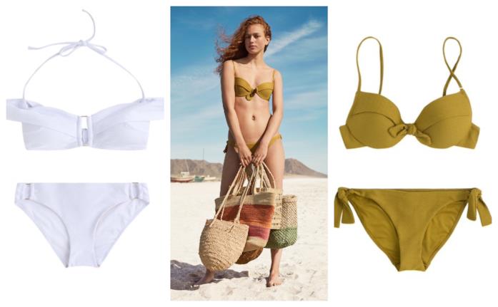 I bikini dalla linea regular di moda per l'estate 2018 Color block, i bikini di tendenza per l'estate 2018