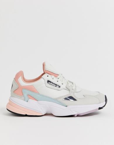 Sneakers Falcon bianche e rosa Trace