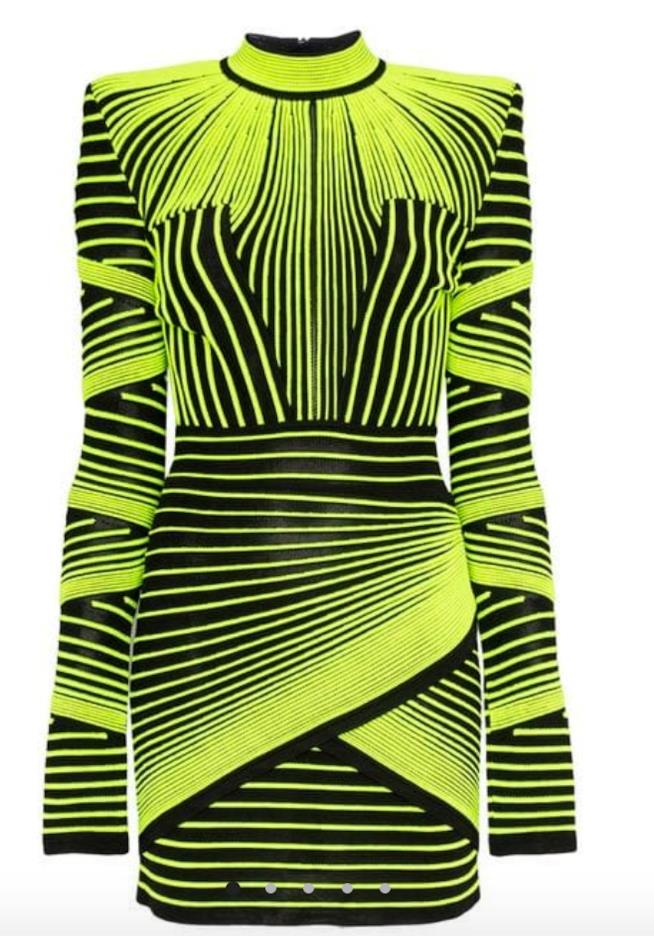 Abito lime Balmain Abito lime Balmain forma tubino