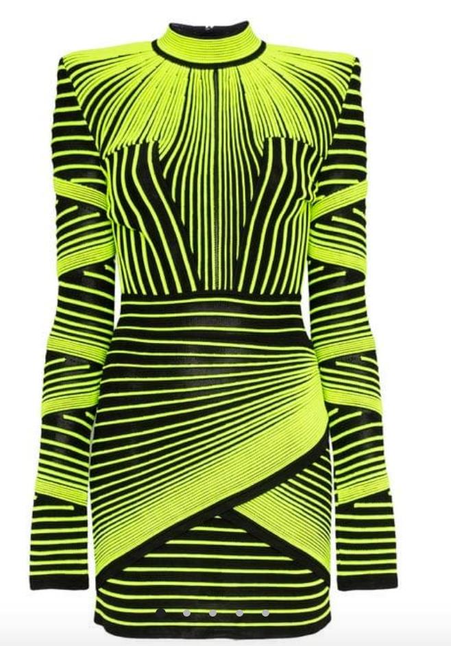 Abito lime Balmain Abito lime Balmain forma tubino