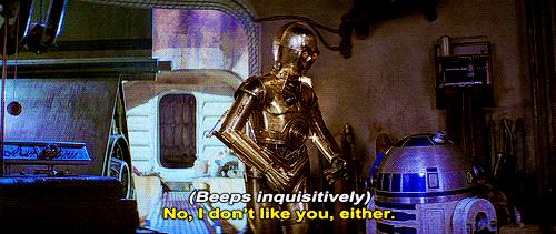 R2D2 e C3PO R2D2 e C3PO in una scena di Star Wars