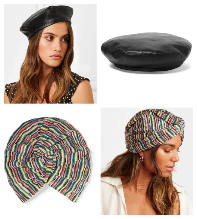 I cappelli di tendenza per l'autunno 2018 sono multicolore e in pelle I cappelli di moda per l'autunno 2018 multicolore e in pelle