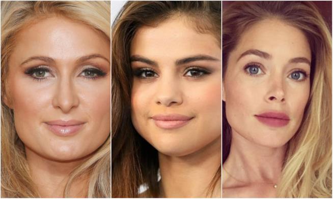 I costumi delle star Collage di volti in primo piano