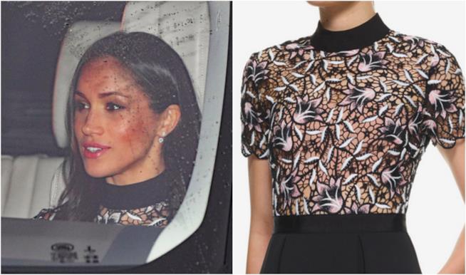 Meghan Markle: l'abito del pranzo di Natale è esaurito Meghan Markle con abito Self-Portait