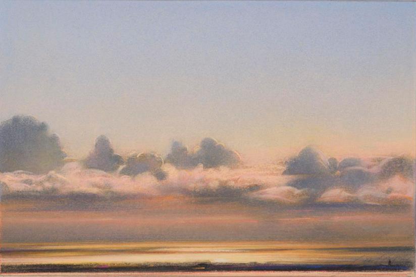 Guccione a Mendrisio: una mostra sul mare Cielo e nuvole a Punta Corvo (cat. 55), 2006, pastello su carta, 62.5 x 67.5 cm, Galerie Claude Bern