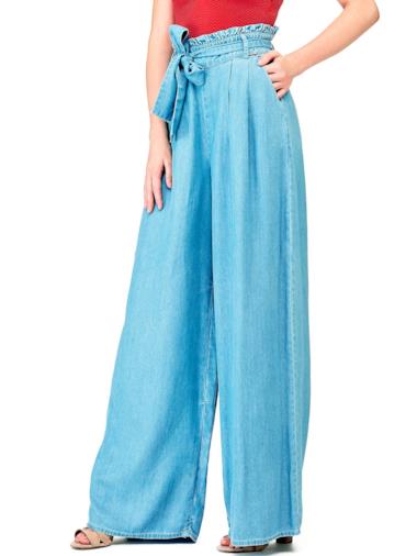 Pantaloni denim palazzo