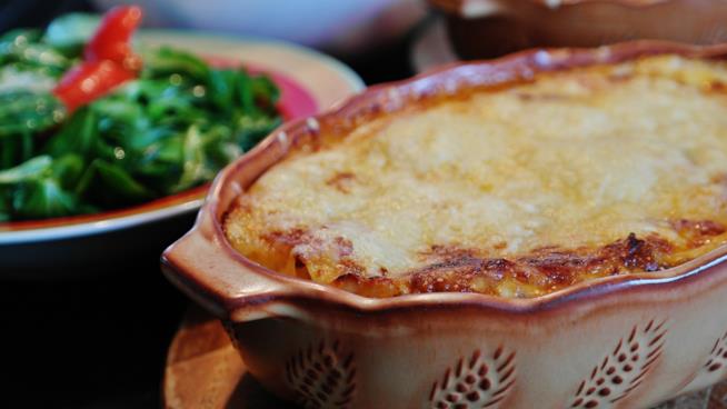 Lasagne con zucca e ffunghi con la ricetta autunnale Ricetta delle lasagne al forno con zucca e funghi