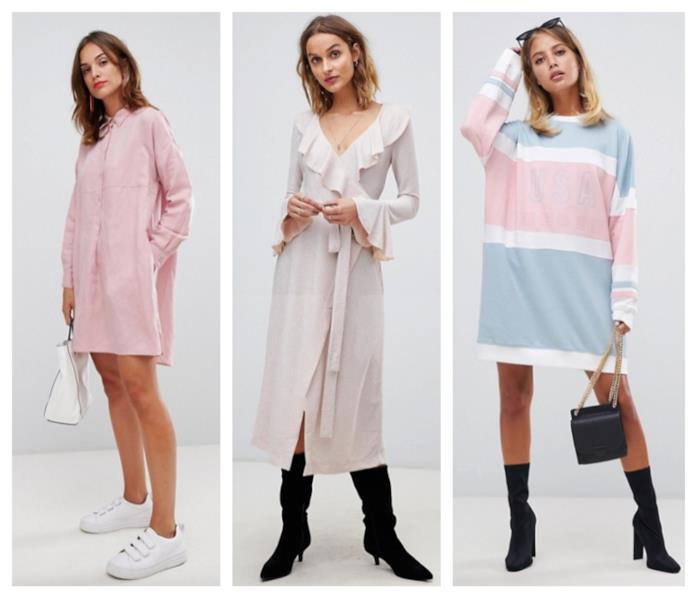 Vestiti casual nelle nuance pastello moda autunno 2018 Vestiti colori pastello tendenza autunno 2018