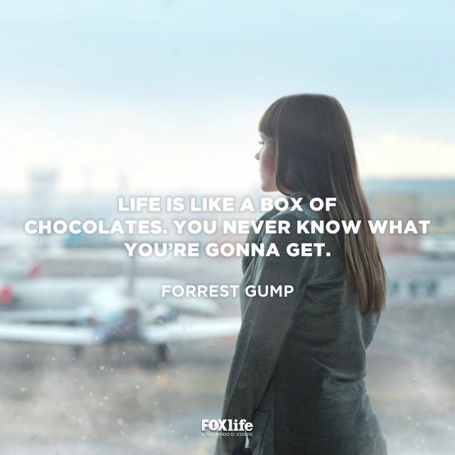 Frase Gump Ragazza all'aeroporto in attesa