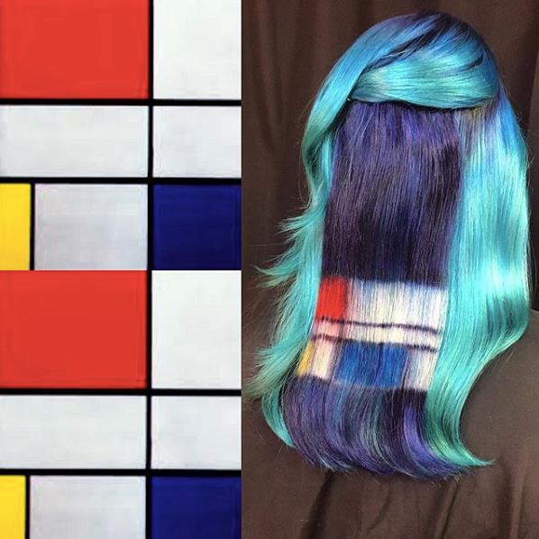 Capelli Mondrian Capelli in stile quadro di Mondrian