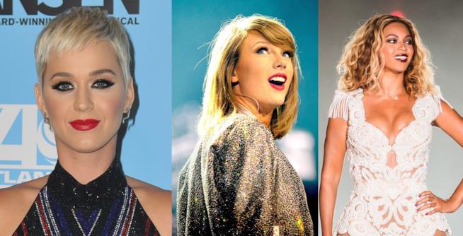 Katy Perry, Taylor Swift e Beyoncé Le cantanti Katy Perry, Taylor Swift e Beyoncé