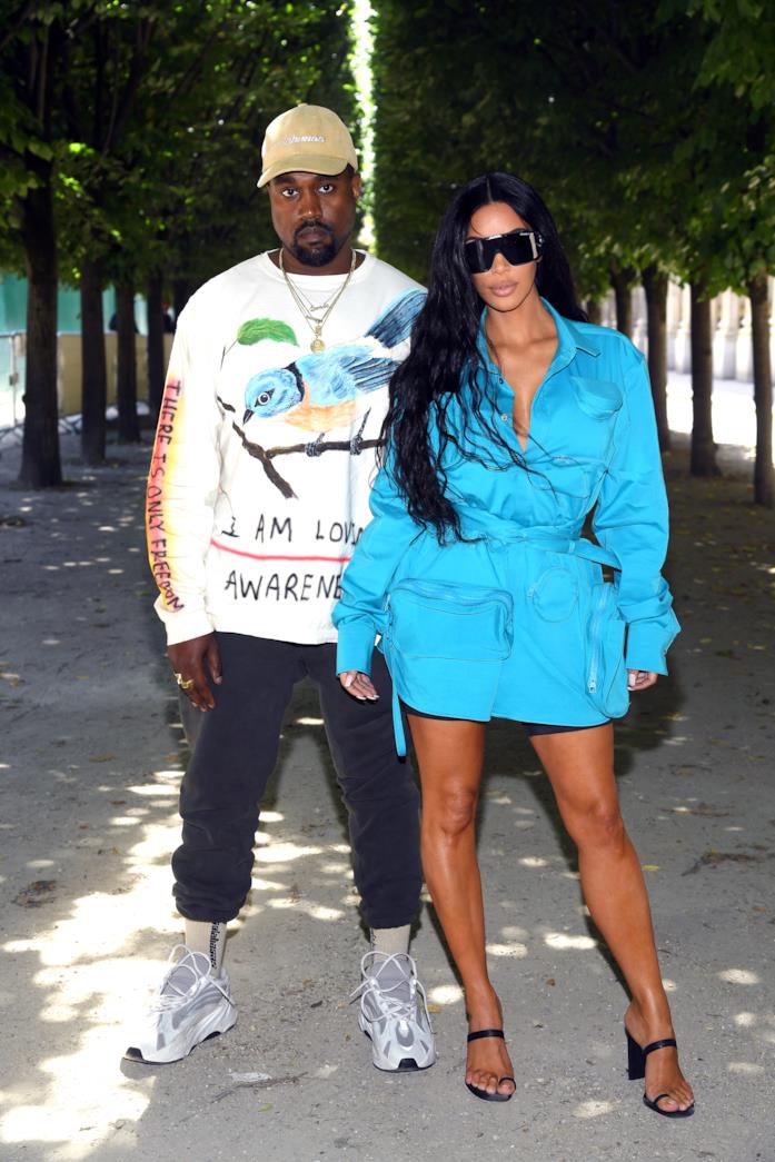Kanye West e Kim Kardashian Kanye West e Kim Kardashian in occasione della Paris Fashion Week Menswear Spring/Summer 2019