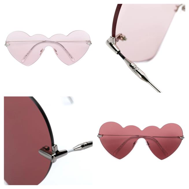 Occhiali da sole colorati a forma di cuore moda autunno 2018 Occhiali da sole di tendenza super colorati autunno 2018