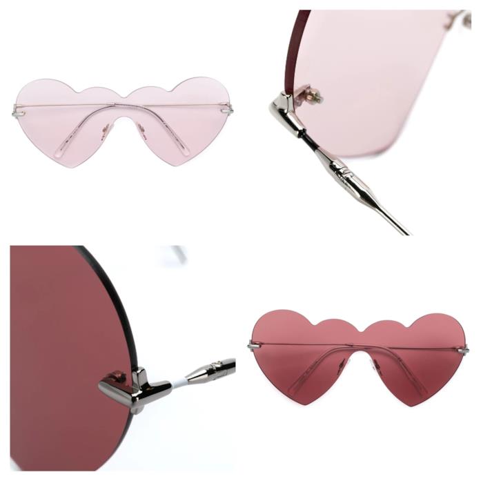 Occhiali da sole colorati a forma di cuore moda autunno 2018 Occhiali da sole di tendenza super colorati autunno 2018