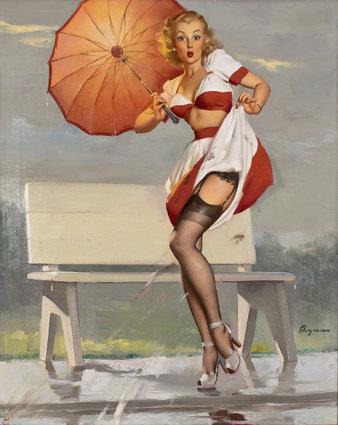 Una Pin Up disegnata da Gil Elvgren Gil Elvgren, I've Been Spotted