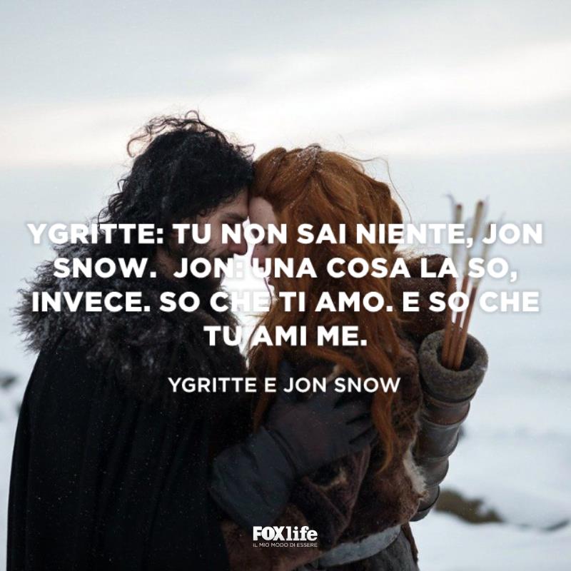 Dialogo Ygritte e Jon Snow Ygritte e Jon Snow
