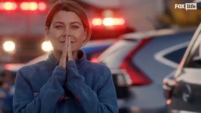 Meredith nel finale di Grey's Anatomy 13 Ellen Pompeo in Grey's Anatomy 13