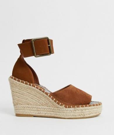 Sandali stile espadrilles con zeppa