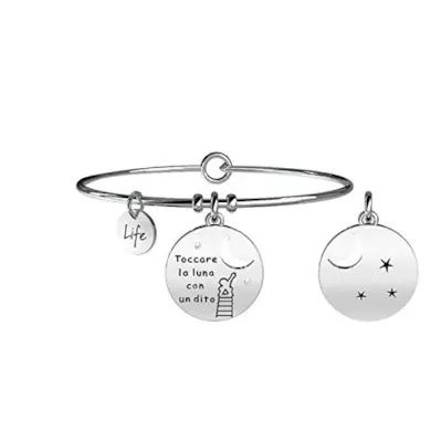 Bracciale in acciaio con medaglietta