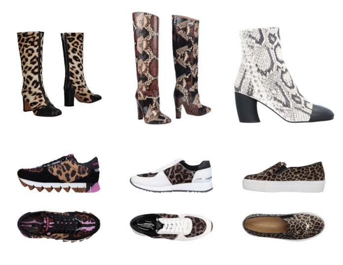 Stivali, stivaletti e sneakers animalier moda autunno inverno 2018-19 Scarpe tendenza animalier di moda per l'autunno inverno 2018-19