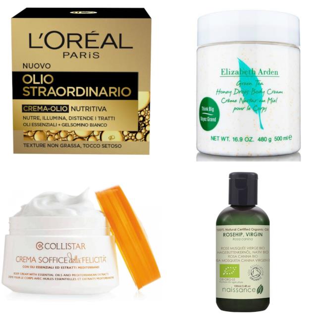 Crema viso e corpo Collistar, L'Oréal, Elizabeth Arden Crema viso e corpo