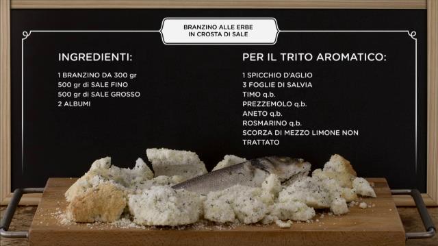Branzino al forno in crosta di sale Branzino al sale