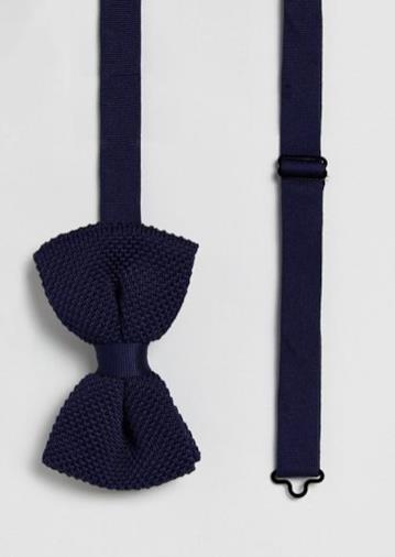 Farfallino in maglia blu navy